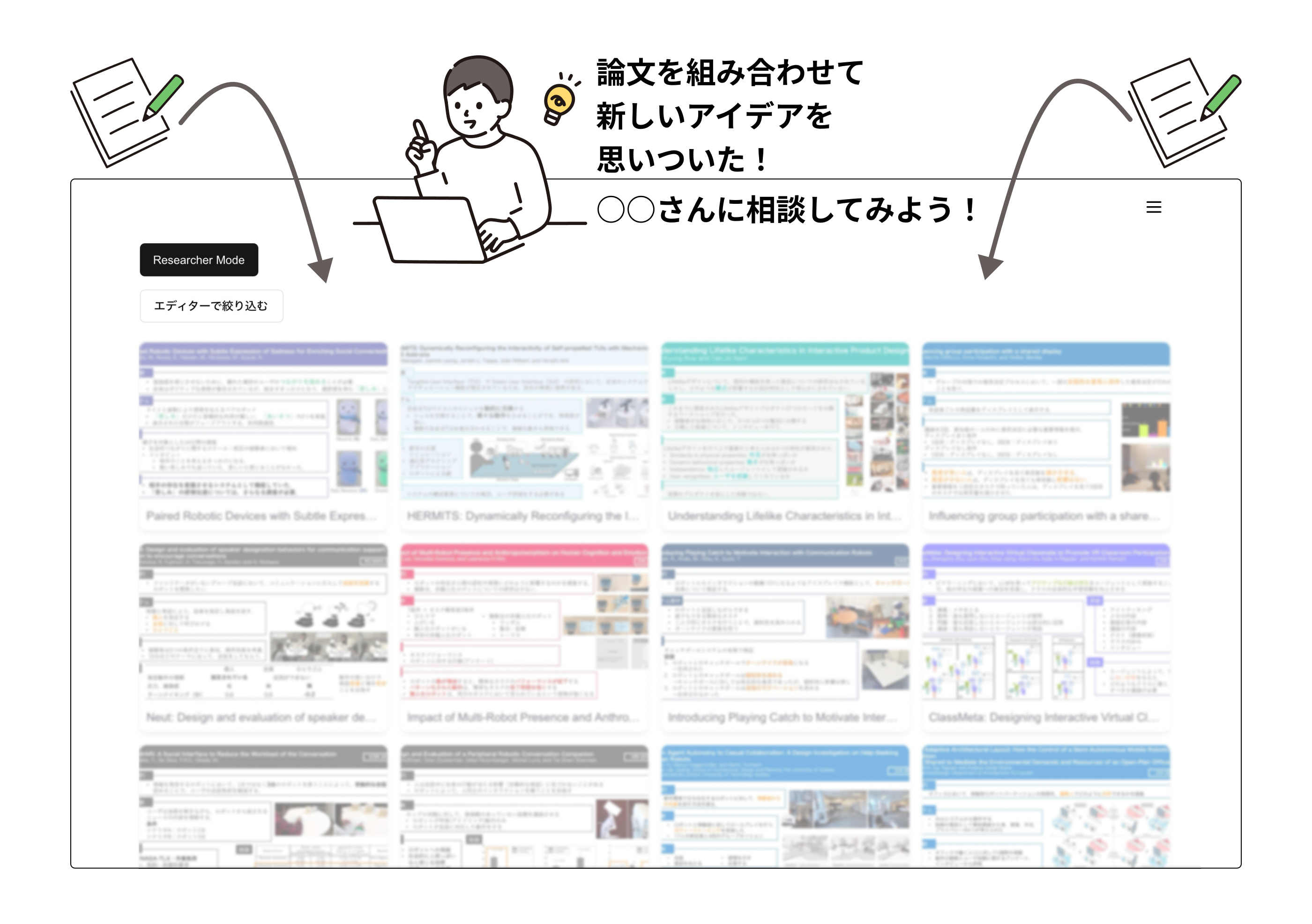 Paper Galleryのダッシュボード